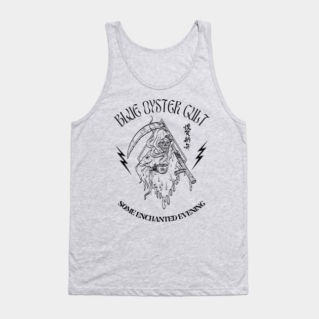 Blue Öyster Cult - Some Enchanted Evening // Skull Coffee Classic Design Fan Art 80s Tank Top by Liamlefr